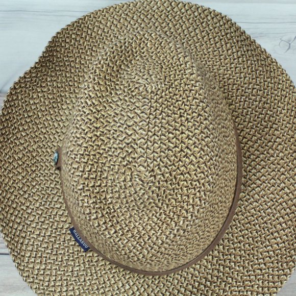 OUTBACK Wallaroo Brown 100% Paper Braid Woven Fedora Hat Size XL - Picture 5 of 10